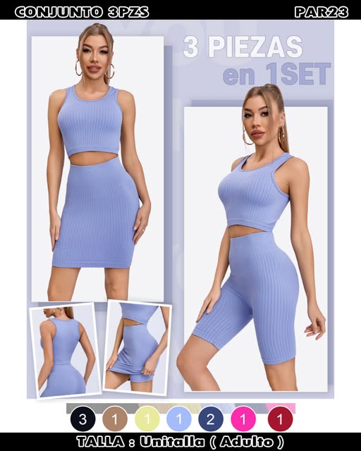 PAR23 - CONJUNTO 3PZS EN 1SET