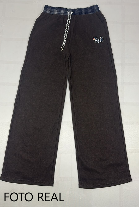 PLZT111 - Pantalón Térmico Palazzo con Bordado
