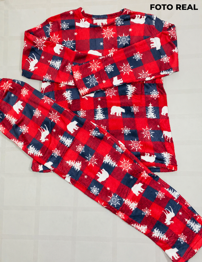 MPJ301 - Conjunto de Pijama Navideña Talla Grande