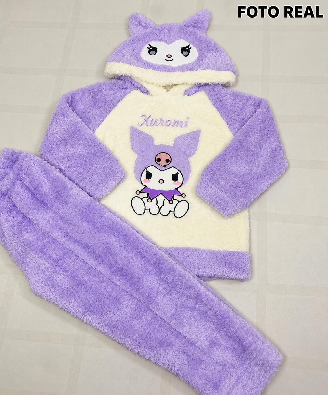 XFK052 - Conjunto Infantil Afelpado con Capucha de Personajes
