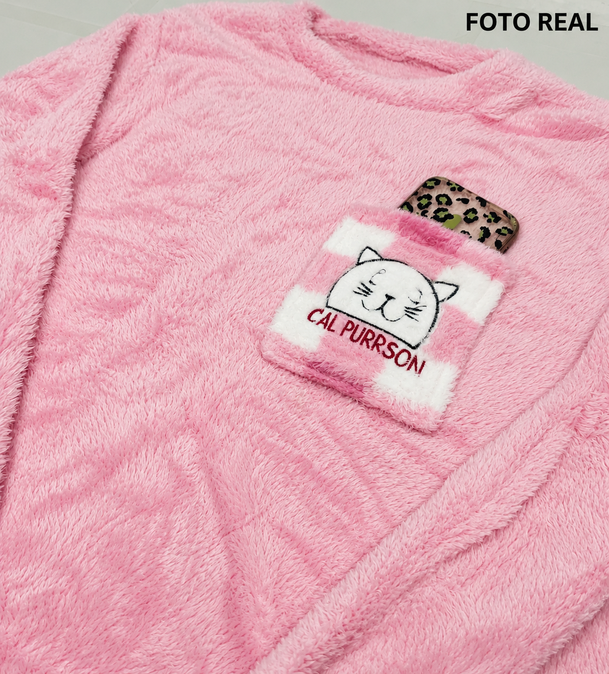 FK6316-2 - Conjunto de Pijama de Peluche a Cuadros