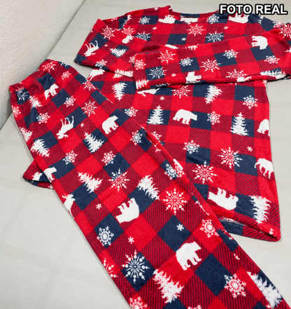 MPJ301 - Conjunto de Pijama Navideña Talla Grande