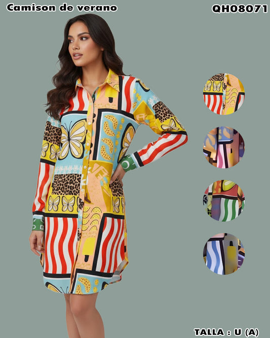 QH08071-CAMISÓN DE VERANO — Modelos frescos y elegantes