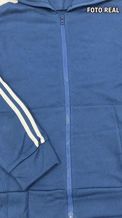 T4420 - Conjunto Deportivo para Dama con Capucha y Franjas
