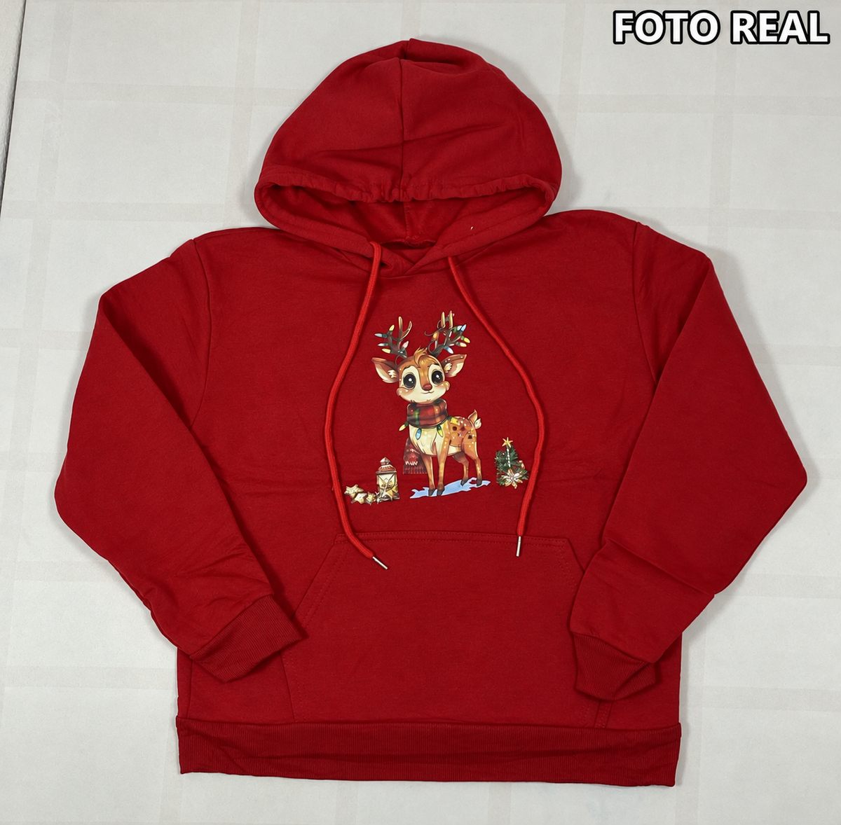 CX565R-1 - Sudadera Navideña con Capucha y Felpa