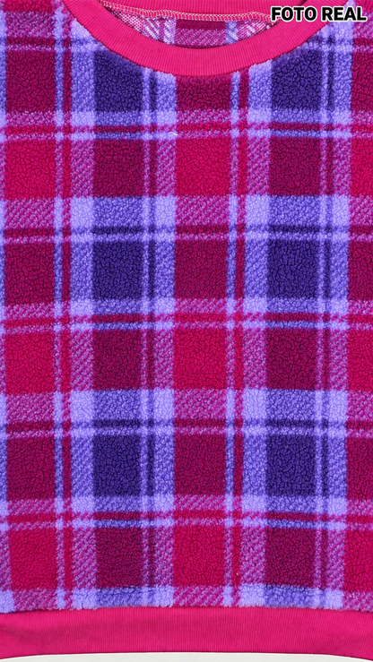AW8664F - Sudadera de Peluche a Cuadros