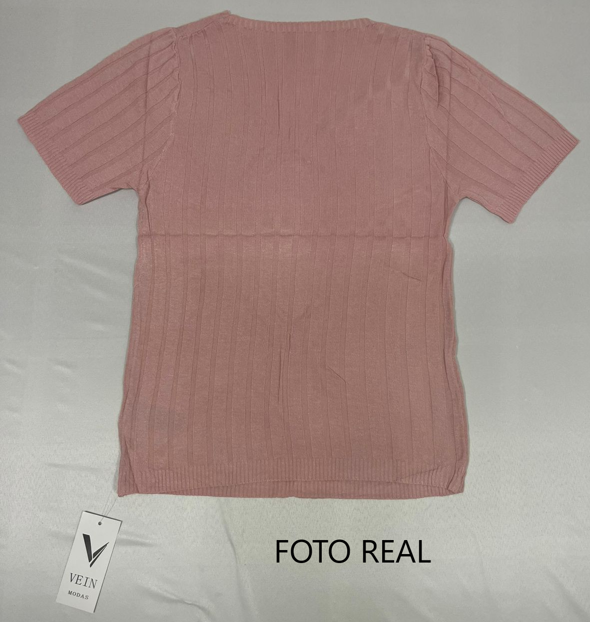 VB106 - Blusa acanalada manga media