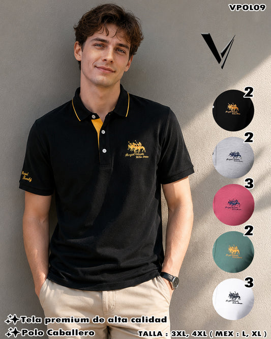 VPOL09 - Polo Caballero Bordado