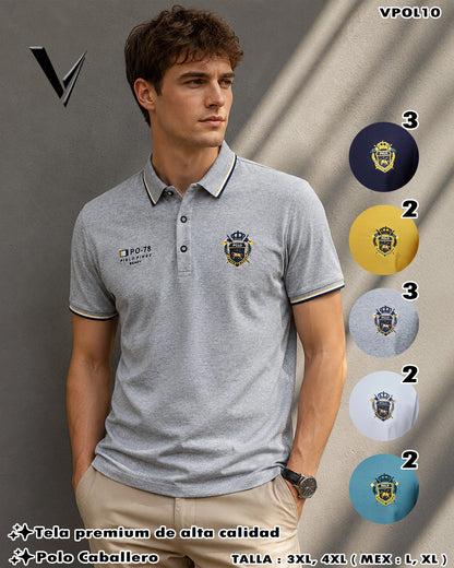 VPOL10 - Polo Caballero Bordado