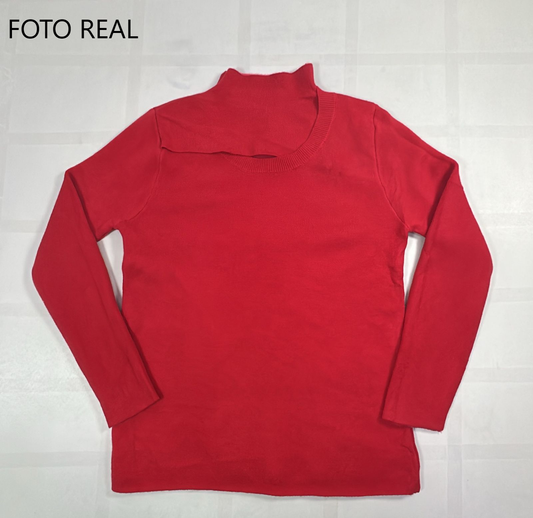 VS125 - Suéter Cuello Alto con Abertura