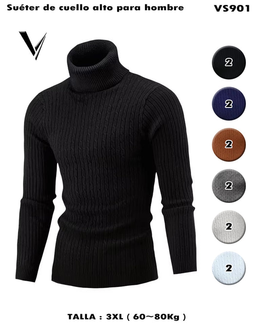 VS901 - Suéter de cuello alto para hombre