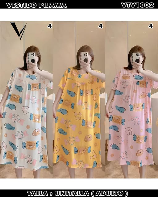 VTV1002 - Maxi vestido pijama