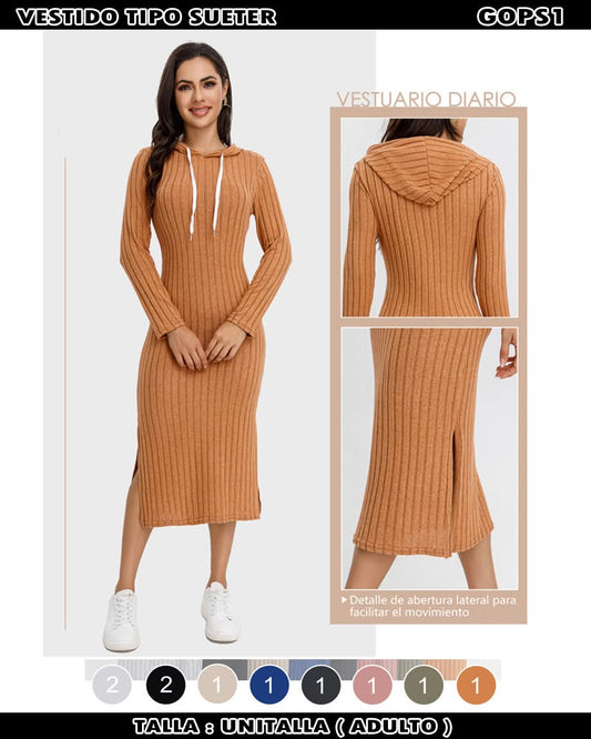 GOPS1 - Vestido Tipo Sueter
