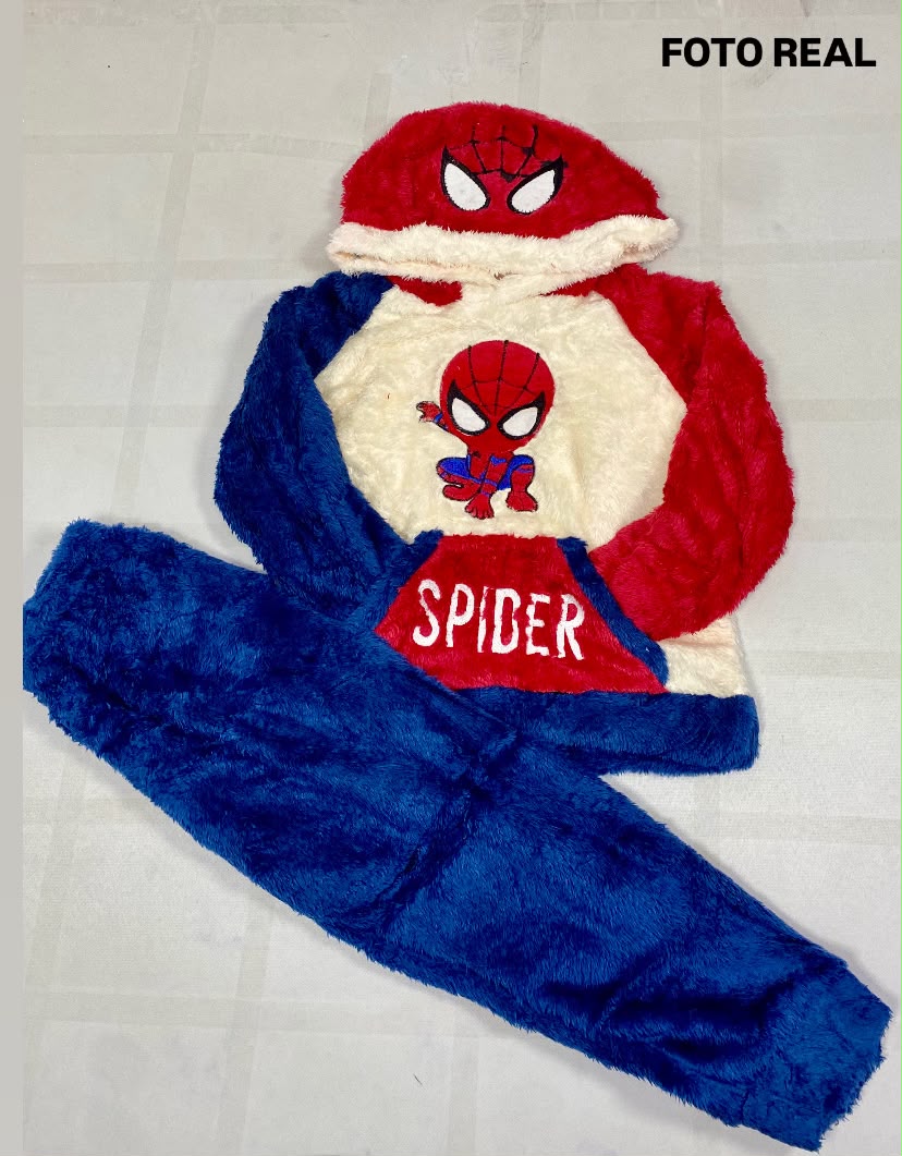 XFK0401 - Conjunto Infantil de Sudadera con Capucha y Pantalón Afelpado