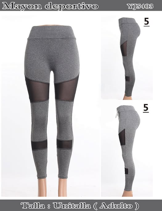 YJ5403 - LEGGINGS CON TRANSPARENCIA
