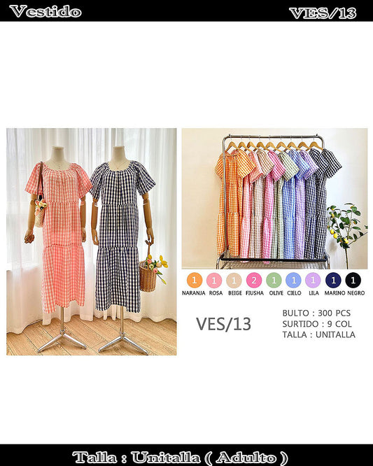MD106, VES/13, 8580 - Vestido y Palazzo