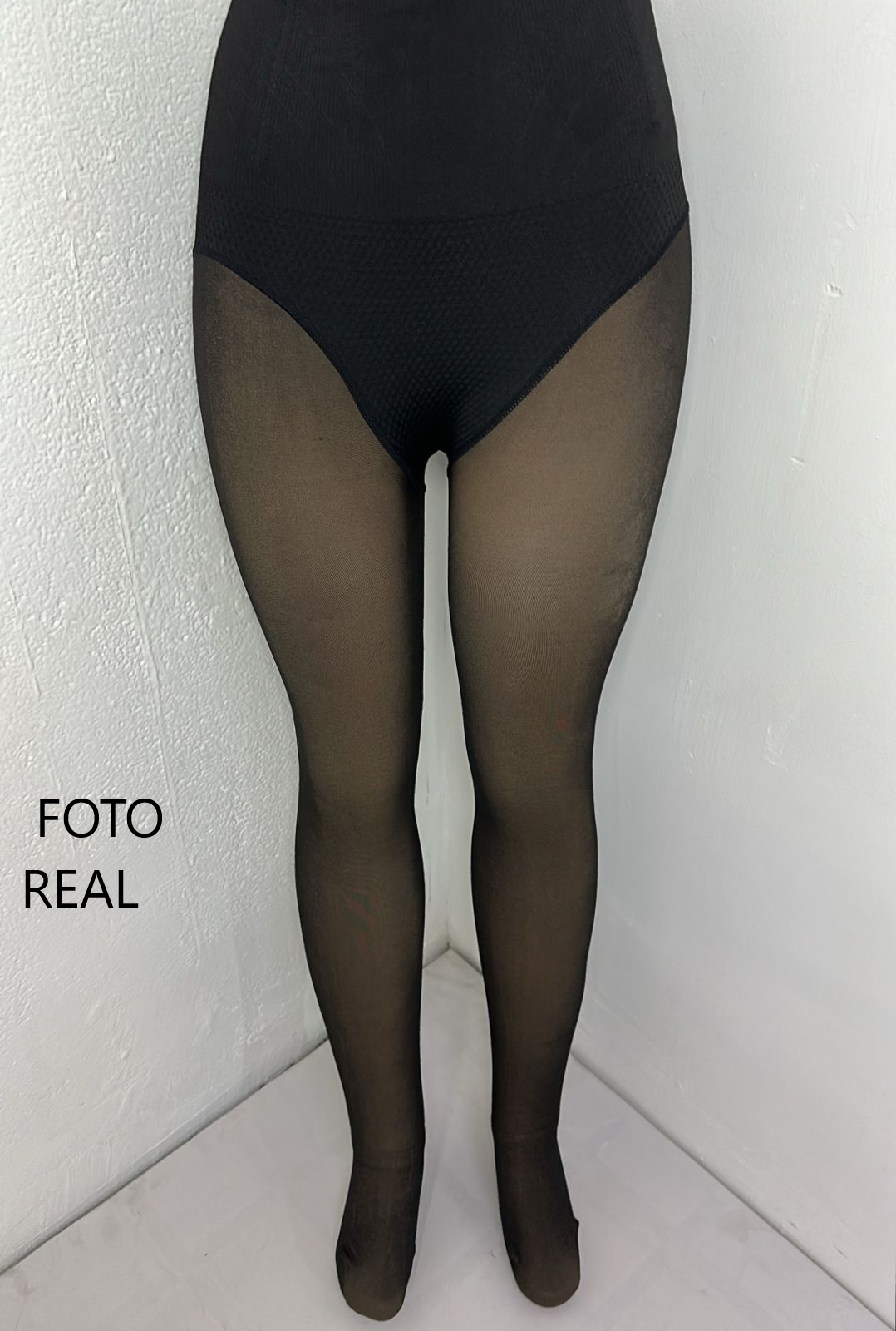2901-2 – Medias efecto piel con faja afelpada